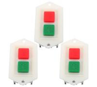 BESTYASH Interruptor de Arranque Empotrado Modelo 10 10A para Taladro de Banco Pulsador Industrial de Alta Resistencia Botón de Control Encendido/Apagado para Amoladora Pack de 3