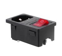 BESTYASH Interruptor de Enchufe de Corriente Ca 3 Pines Capacidad 10a 250v con Fusible y Luz, Material Nylon y Cobre Adecuado para Equipos de Fitness y Luces de Neón