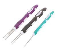 BESTYASH Juego de 3 Agujas de Crochet para Cabello Mango Ergonómico, Cabezal Simple, Doble y Triple, Herramienta para Trenzar Dreadlocks y Todo Tipo de Cabello