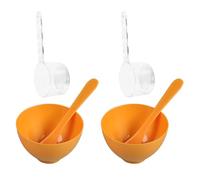 BESTYASH Juego de 6 Piezas Tazones Dorados para Mezclar Mascarillas Faciales Cuencos de Plástico PP Portátiles y Seguros para Uso Doméstico Viaje Kit Completo para DIY en Salón de