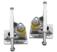 BESTYASH Kit de reemplazo de Ejes de patineta, Soporte para patineta de aleación de Aluminio Plata, 1 par, Material Reutilizable para Tabla Banana de Cuatro Ruedas