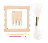 BESTYASH Kit de Telar Pequeño de Madera Ligero y Fácil de Almacenar para Manualidades DIY y Diseño Artístico Marco Compacto para Tejer Color Aleatorio
