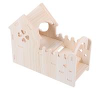 BESTYASH Laberinto Estructura Desmontable y Ventana Transparente con Diseño de Doble Capa de Casa de Madera para Hámster para Ratones y Hámsteres Enanos