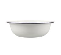 BESTYASH Lavabo de Esmalte Vintage Redondo de 34 Cm para Remojo de Pies, Baño Relajante y Lavado Multiusos, Cubeta Esmaltada Portátil Adecuado para Cuidado Personal y Lavandería