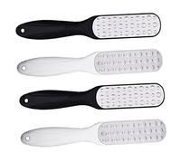 BESTYASH Limas para Pies de 4 Piezas de Acero Inoxidable y Pp, Herramienta Doble Cara para Eliminar Callos y Tejido Muerto, Adecuado para Pedicura Profesional y Cuidado de Pies