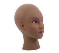 BESTYASH Maniquí De Entrenamiento Para Cosmetología Cabeza De Muñeca Femenina Calva Soporte Para y Accesorios Para Exhibiciones y Formación Profesional