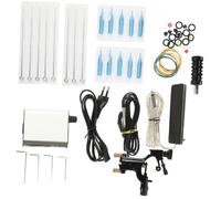 BESTYASH Máquina De Tatuar Rotatoria Profesional Kit Completo Motor De Tatuaje Estable Portátil Ligera Para Aprendiz Uso Tatuajes Negro Acero Inoxidable Ac220v