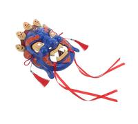 BESTYASH Máscara Tradicional Tibetana Tallada Mano Pintada para Festival y Cosplay de Ópera Asiática Accesorio Auténtico para Fiestas y Representaciones Culturales
