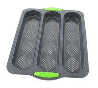 BESTYASH Molde de Silicona para Hornear Pan Francés Antiadherente y Perforado para Panes Largos y Repostería con Diseño para Calentamiento Uniforme Silicona Flexible de Alta Durabilidad