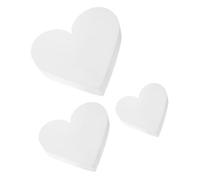 BESTYASH Molde para Tartas Espuma de Color Claro, 25x25x5cm 3 Piezas Falso en Forma de Corazón para Práctica de Glaseado y Fondant, Bodas, Profesionales y Principiantes