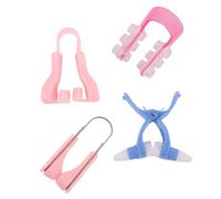BESTYASH Moldeador de Nariz Hacia Arriba de Silicona 4 Piezas Clip para Levantamiento y Corrección del Puente Nasal Herramienta Facial para Belleza y Cuidado Personal Color Aleatorio