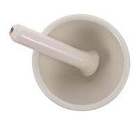 BESTYASH Mortero de Cerámica Blanco, Tazón para Moler Especias y Medicinas, Superficie Lisa, Diseño Ergonómico del Mazo, para Cocina y Uso Doméstico