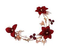 BESTYASH Novia con Rojas para Bodas y Fiestas Accesorio Floral para Ceremonias para Novias y Niñas