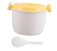 BESTYASH Olla de Arroz de Microondas Cocedor de Verduras y Pasta Multifuncional para Cocinas Pequeñas y Diseño Compacto y Portátil