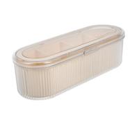 BESTYASH Organizador De Esponjas De Maquillaje Transparente Tapa Caja De Almacenamiento De Compartimentos Para Puff Cosmético Contenedor De Para y