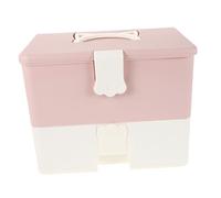 BESTYASH Organizador De Maquillaje Portátil De Doble Capa Caja De Almacenamiento De y De Uñas Maletín De para Cosmetología para Técnicas De Uñas y