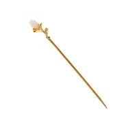 BESTYASH Palillo Cabello Chino Vintage Para Mujer 1 Unidad Tamaño Compacto Horquilla Ligera Accesorio Para Niñas Boda Fiesta Moño Elegante Dorado Tulipán Magnolia