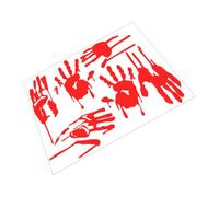 BESTYASH Pegatina Fluorescente de Pvc para Decoración de Halloween Huellas de Sangre Rojas, Diseño Luminoso y Autoadhesivo Adecuado para Fiestas y Decoración de Habitaciones
