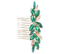 BESTYASH Peine de Cristal Verde para Novia Accesorio de Cabello Nupcial Tocado de Boda Peina de Rhinestone para Novias y Damas de Honor para Bodas y Ocasiones Especiales