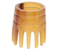 BESTYASH Peine De Masaje De Cuerno De Búfalo Masajeador De Cabelludo Cepillo Para Masaje Capilar Peine De Cuerno De Búfalo Para Desenredar El Cabello Cepillo Exfoliante Para Champú