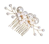 BESTYASH Peine De Perlas Para Novia Accesorio De Cabello Para Mujeres y Niñas Peineta De Boda Para Fiesta De Quince Años