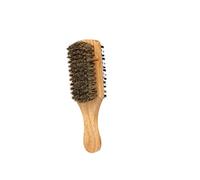 BESTYASH Peine Para Barba Suave Pequeño Hombres Peine De Barba De Pelo Rizado Portátil Echado a Un Lado Doble Guarnición Aseo Organización Cepillo De Barba De Cerdas Paraca De Madera