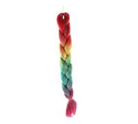 BESTYASH Peluca de rastas brillantes de colores arcoíris pelo para trenzar pelo sintetico para trenzar ondulado Mujer extensiones de trenza pelo trenzado falso Alambre de alta temperatura