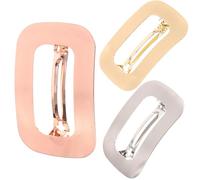 BESTYASH Pinzas Cabello de Aleación Diseño Geométrico Elegante, 3 Piezas, Sujetan el Pelo Firmemente y Son Suaves para Mujeres y Niñas