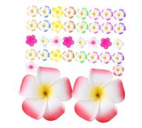BESTYASH Pinzas Cabello Flores Hawaianas Plumeria 36 Piezas Tamaño Pequeño Clip de Flor Tropical para Mujer y Niñas Fiesta Verano Playa Accesorios para Peinado
