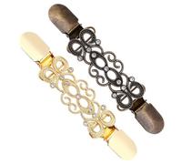 BESTYASH Pinzas para Cárdigan de Aleación Incrustación de Gemas, Clips Creativos para Suéter y Chal, 2 Piezas, Color Aleatorio, Broches Delicados para Mujer, Accesorios Color Aleatorio