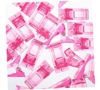 BESTYASH Pinzas para Uñas 20 Piezas de Plástico Clips para Fijar Modelos de Uñas Herramienta de Manicura Duradera y Extensiones para Profesional y Personal