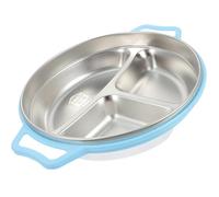 BESTYASH Plato Dividido Inoxidable para Plato de Comida Infantil Tapa Diseño Práctico y de Limpiar para Comidas Casa Colegio