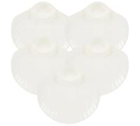 BESTYASH Platos de Aperitivos Reutilizables Forma de Concha Mariana, Color Perla, Juego de 5 Piezas, Platos para Mojar Sushi, Salsa y Snacks, Aptos para Servir Frutas y Aperitivos