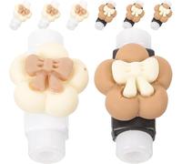 BESTYASH Protector de Cable Adorable para Datos y Carga Diseño de Dibujos Animados Set de 8 Piezas 4 Flores 4 Flores Funda Protectora Antidesgaste para Cables de Teléfono y