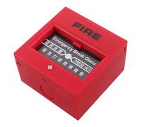 BESTYASH Pulsador Manual de Alarma contra Incendios 809r Rojo Reinicio Rápido, Sirena y Zumbador de Luz y Sonido para Sistema de Seguridad de Emergencia Industrial y Doméstico