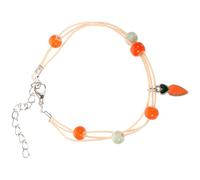 BESTYASH Pulsera Ajustable de Aleación Diseño de Dibujos Animados de Zanahoria para Niña Pulsera Ligera Campana Joyería Infantil Adecuado para Obsequio y Uso Diario