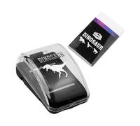 BESTYASH Recogedor de Virutas de Borrador Compacto y Portátil con Rodillo Suave, 1 Juego para Escritorio en Oficina y Escuela, Color Negro, Incluye 1 Limpiador y 1 Goma de Borrar Estándar