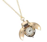 BESTYASH Reloj de Bolsillo con Diseño de Escarabajo Dorado Reloj Colgante Decorativo Brillante con Cadena para Hombre y Mujer