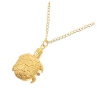 BESTYASH Reloj de Bolsillo Reloj Portátil Vintage de Cuarzo Forma de Tortuga Dorada de Metal Movimiento de Precisión Adecuado para Niños