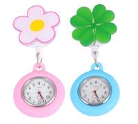 BESTYASH Reloj De Enfermera Telescópico Bolsillo, Esfera Grande, Clip Ergonómico, Resistente y Práctico, para Profesionales De Enfermería Hospital y Clínica, 2 Piezas (diseños 8 y 12