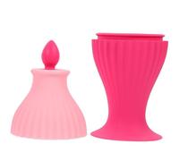 BESTYASH rodillo de hielo herramienta de rodillo frontal facial piel ultra Cuidado rodillo de masaje de silicona rodillo de silicona rodillo de cara fría gel de sílice rosa