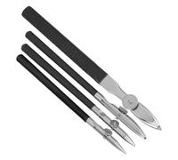 BESTYASH Rotuladores de Dibujo Profesional Ajustables para Artistas, Pluma Regla Práctica de Plástico y Acero Inoxidable, Kit de 4 Piezas para Líneas Rectas y Dibujo Técnico