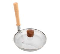 BESTYASH Sartén Japonesa Antiadherente con Mango Vertical de 17 Cm y Tapa Mini Sartén para Huevos y Tamagoyaki para Cocina a Fuego Directo Adecuado para Oyakodon y Tortillas Japonesas