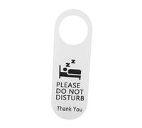 BESTYASH Señal de No Molestar Doble Cara para Puerta de Hotel Colgador de Manija de Puerta Elegante y Duradero Cartel de Privacidad para Oficina y Habitación Color Blanco