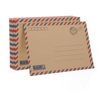 BESTYASH Sobres de Carta Vintage Kraft 48 Pcs, Papeles de Carta Retro y Sobres para Invitaciones de Boda, Tarjetas de Felicitación y Correo Aéreo, Papelería de Oficina Clásica, Color Café