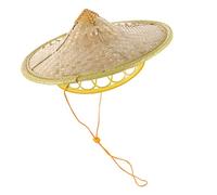 BESTYASH Sombrero De Ninja Japonés y Sombrero Chino De Bambú 30 Cm Diámetro, Material Natural, Ligero y Transpirable, Para Cosplay Samurái y Fiestas Temáticas, Accesorio Decorativo Unisex