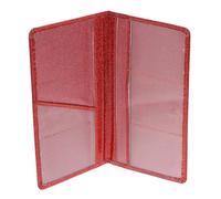 BESTYASH Soporte De De y Seguro De Automóvil PU Cuero Color Rojo Portapapeles Funcional para Licencias y Importantes