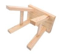 BESTYASH Taburete Infantil de Madera Maciza Color Natural para Sala de Estar Dormitorio y Baño Adultos Taburete Cómodo y Estable