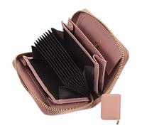 BESTYASH Tarjetero De Piel Grande Capacidad De Almacenamiento Funda De Tarjetas Diseño De Cremallera para Hombre y Mujer Cartera Portátil