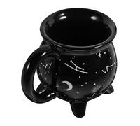 BESTYASH Taza de Cerámica Caldero de Bruja con Diseño de Estrella, Taza Decorativa para Café Halloween, Obsequio Original para Fiesta y Decoración del Hogar, 1 Pieza